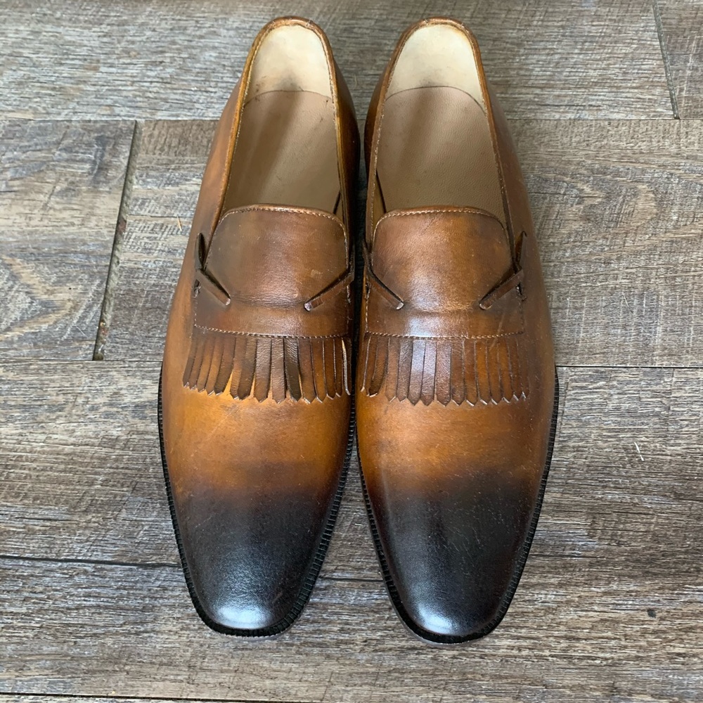 Handmade shoes loafers with kilted